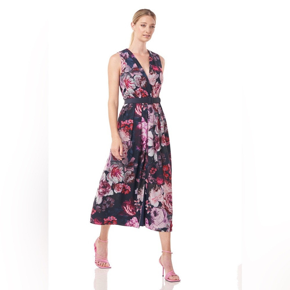 Kay Unger Julia Wrap Dress NWT *NO BELT* Floral Print Women’s Size 8 Party Date
